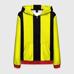 Мужская толстовка на молнии Color yellow black line
