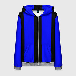Мужская толстовка на молнии Color blue black stripes