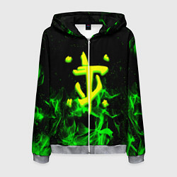 Мужская толстовка на молнии Doom кислотное лого огненный