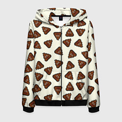 Мужская толстовка на молнии Нашивки какашки