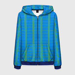 Мужская толстовка на молнии Color light blue cage