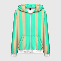 Мужская толстовка на молнии Color blue beige stripes