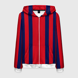 Мужская толстовка на молнии Color black red stripes