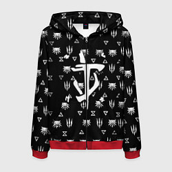 Мужская толстовка на молнии Doom ведьмак логотипы