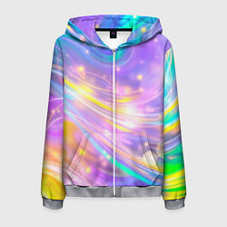 Толстовка 3D на молнии мужская Волшебный мистический космос, цвет: 3D-меланж