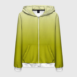Мужская толстовка на молнии Градиент лаймовый