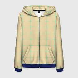 Мужская толстовка на молнии Color beige green crosses