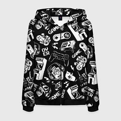 Мужская толстовка на молнии Retro gamer pattern