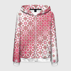 Мужская толстовка на молнии Звездная россыпь-розовый