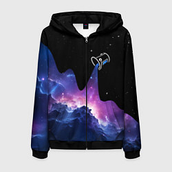 Мужская толстовка на молнии Потеки космической краски