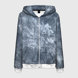 Мужская толстовка на молнии Абстракция - gray-blue
