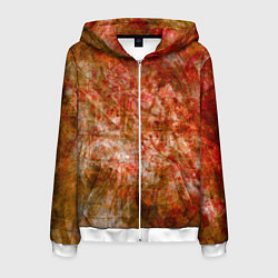 Мужская толстовка на молнии Абстракция - bright red