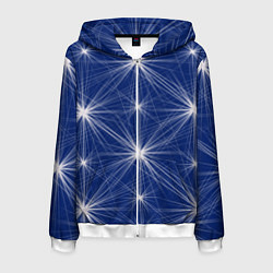 Мужская толстовка на молнии Звезды на синем фоне