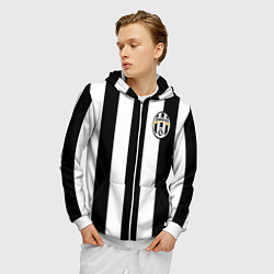 Толстовка 3D на молнии мужская Juventus: Tevez, цвет: 3D-белый — фото 2