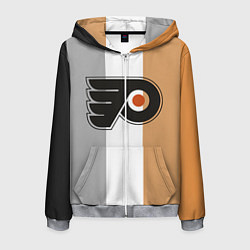 Толстовка 3D на молнии мужская Philadelphia Flyers, цвет: 3D-меланж