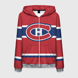 Толстовка 3D на молнии мужская Montreal Canadiens, цвет: 3D-меланж