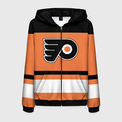 Толстовка 3D на молнии мужская Philadelphia Flyers, цвет: 3D-черный