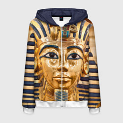 Толстовка 3D на молнии мужская Фараон, цвет: 3D-белый