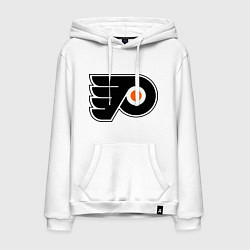 Толстовка-худи хлопковая мужская Philadelphia Flyers, цвет: белый