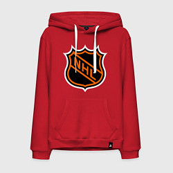 Толстовка-худи хлопковая мужская NHL, цвет: красный