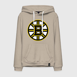 Толстовка-худи хлопковая мужская Boston Bruins, цвет: миндальный