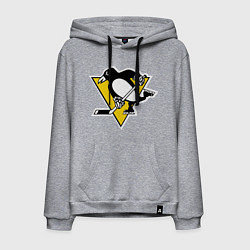 Толстовка-худи хлопковая мужская Pittsburgh Penguins: Malkin 71, цвет: меланж