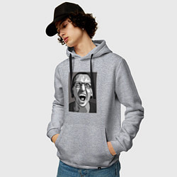 Толстовка-худи хлопковая мужская Bennington Mono, цвет: меланж — фото 2