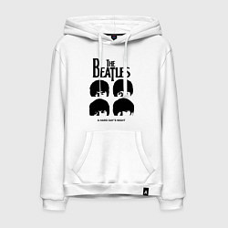 Толстовка-худи хлопковая мужская A Hard Days Night, цвет: белый