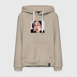 Толстовка-худи хлопковая мужская Sasha Grey LOVE, цвет: миндальный