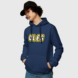 Толстовка-худи хлопковая мужская Oleg, цвет: тёмно-синий — фото 2