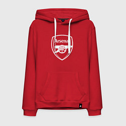 Толстовка-худи хлопковая мужская FC Arsenal, цвет: красный