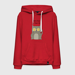 Толстовка-худи хлопковая мужская More Sun In Your Life, цвет: красный