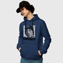 Толстовка-худи хлопковая мужская Eminem labyrinth, цвет: тёмно-синий — фото 2