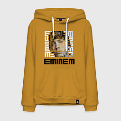Толстовка-худи хлопковая мужская Eminem labyrinth, цвет: горчичный