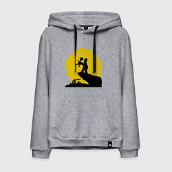 Толстовка-худи хлопковая мужская Homer & Bart, цвет: меланж