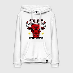 Толстовка-худи хлопковая мужская Chicago Bulls est. 1966, цвет: белый