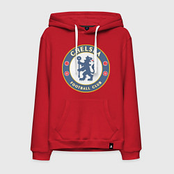 Толстовка-худи хлопковая мужская Chelsea FC, цвет: красный