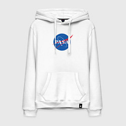 Толстовка-худи хлопковая мужская NASA: Pasa, цвет: белый
