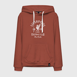 Толстовка-худи хлопковая мужская Liverpool: Football Club, цвет: кирпичный