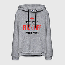Толстовка-худи хлопковая мужская Dont Like Me, цвет: меланж