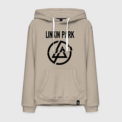 Толстовка-худи хлопковая мужская Linkin Park, цвет: миндальный
