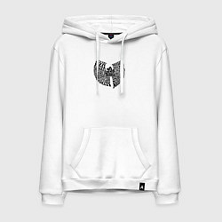 Толстовка-худи хлопковая мужская WU TANG CLAN, цвет: белый