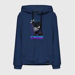 Толстовка-худи хлопковая мужская Brawl Stars CROW, цвет: тёмно-синий