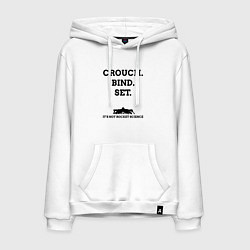 Толстовка-худи хлопковая мужская Crouch Bind Set, цвет: белый
