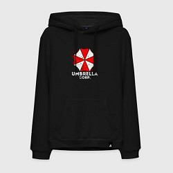 Толстовка-худи хлопковая мужская UMBRELLA CORP, цвет: черный