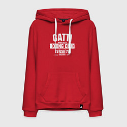 Толстовка-худи хлопковая мужская Gatti Boxing Club, цвет: красный