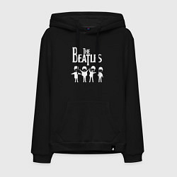 Толстовка-худи хлопковая мужская Beatles, цвет: черный