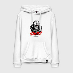 Толстовка-худи хлопковая мужская STAAAAARS!, цвет: белый