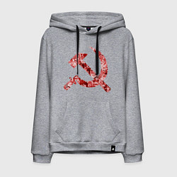 Толстовка-худи хлопковая мужская Ахегао СССР, цвет: меланж