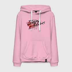 Толстовка-худи хлопковая мужская Jason Voorhees Logo, цвет: светло-розовый